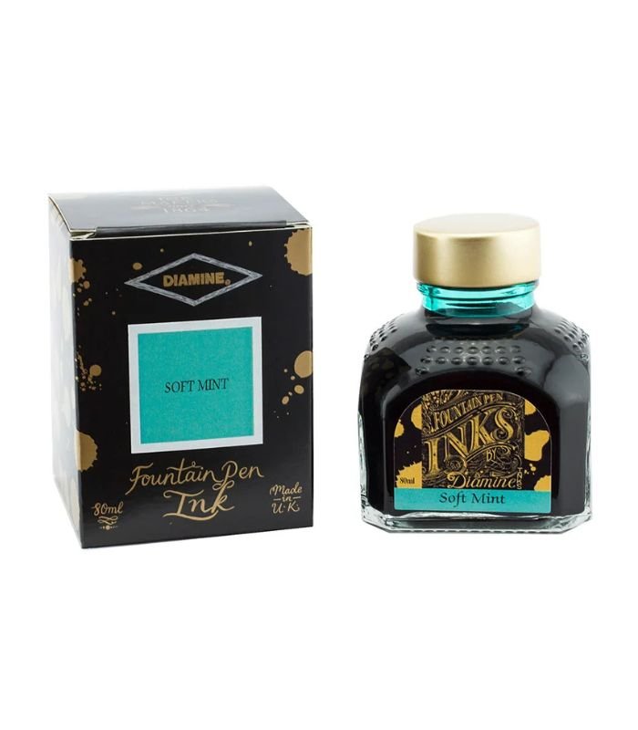 Untitled design (1) Diamine Standard Ink 80ml - Soft Mint - Image 1