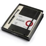 Sheaffer Giftset Brushed Chrome 100 Ballpoint Pen with Chrome Trim and  Notebook 9313