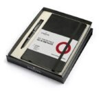 Sheaffer Giftset Matte Black 300 Ballpoint Pen with Chrome Trim and  Notebook 9317