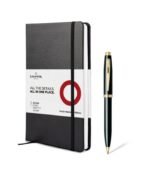Sheaffer Giftset Glossy Black 100 Ballpoint Pen with GT and Medium Notebook 9322 - Image 3
