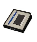 Sheaffer Giftset Glossy Blue Ballpoint Pen with CT and Card Holder 9339