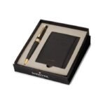 Sheaffer Giftset Glossy Black 300 Ballpoint Pen with GT and Medium Notebook 9325