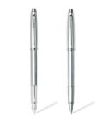 Sheaffer Giftset Brushed Chrome 100 with CT Rollerball & Fountain Pen (M) 9306 - Image 4