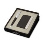 Sheaffer Giftset Glossy Black and Chrome 300 Ballpoint Pen and  Card Holder 9314