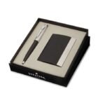 Sheaffer Giftset Glossy Black 100 Ballpoint Pen with CT and Card Holder 9338