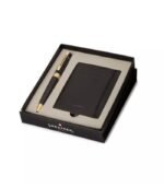 Sheaffer Giftset Glossy Black 300 Ballpoint Pen with GT and  Card Holder 9325