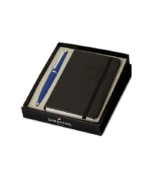 Sheaffer Giftset Neon Blue VFM Ballpoint Pen with Chrome Trim and  Notebook 9401