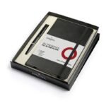 Sheaffer Giftset Matte Black 300 Ballpoint Pen with Black Trim and Medium Notebook 9343