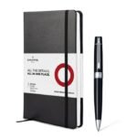 Sheaffer Giftset Glossy Black 300 Ballpoint Pen with CT and Medium Notebook 9312