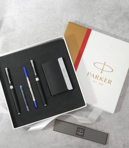 Parker Giftset Aster Matte Black CT Rollerball Pen + Fountain Pen