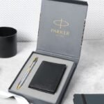 Parker Giftset Aster Shiny Silver GT Ballpoint Pen + Wallet