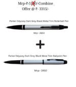 Parker Odyssey Pen Combo - Dark Grey Rollerball and Ballpoint Pen Set