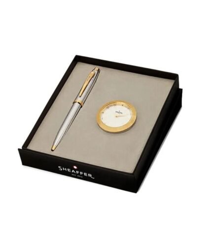 Sheaffer Giftset Ballpoint Pen with GT and Sheaffer Table Clock 9340