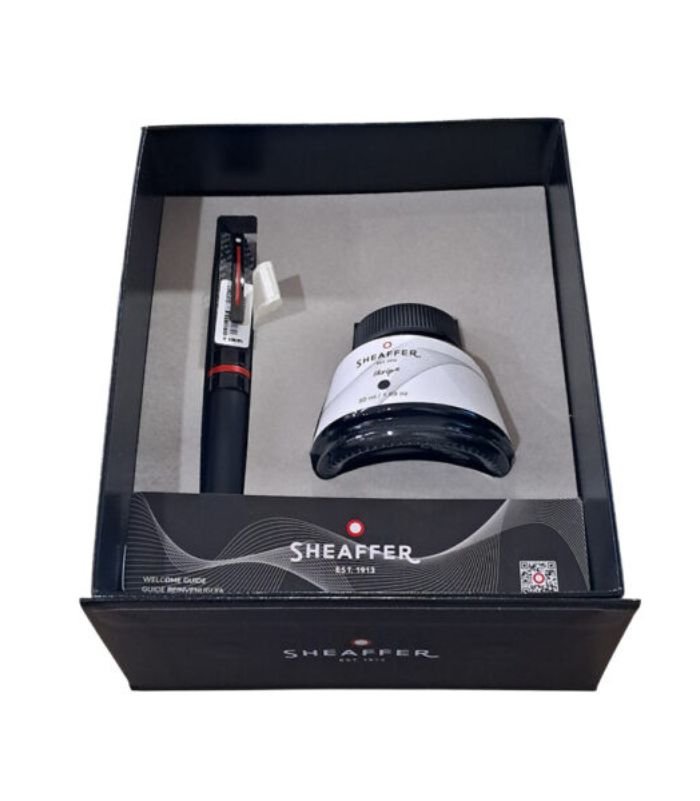 Sheaffer Giftset Black Fountain Pen (M) with Glossy Black Trim and Skrip Ink Black 50 ml 9108 Sheaffer Giftset Black Fountain Pen (M) with Glossy Black Trim and Skrip Ink Black 50 ml 9108 - Image 1