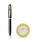 Sheaffer Giftset Glossy Black 100 Ballpoint Pen with GT and Sheaffer Table Clock 9322 - Image 3