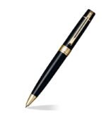 Sheaffer Giftset Glossy Black 300 Ballpoint Pen with GT and Sheaffer Table Clock 9325 - Image 2