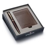 Sheaffer Giftset Glossy Brown Ballpoint Pen with GT and  Card Holder 9370