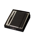 Sheaffer Giftset Matte Black VFM Ballpoint Pen with Chrome Trim and  Notebook 9405
