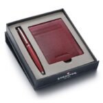 Sheaffer Giftset Metallic Excessive Red VFM Ballpoint Pen with Polished Chrome Trim