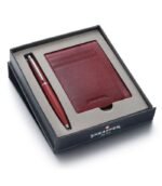 Sheaffer Giftset Metallic Excessive Red VFM Ballpoint Pen with Polished Chrome Trim