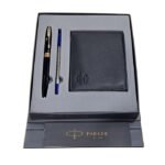 Parker Aster Giftset Lacque Black GT Rollerball Pen + Parker  Wallet