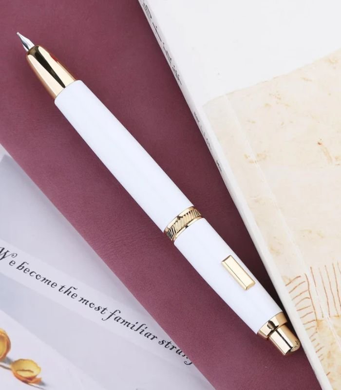 2 Moonman A1 New colored White Gold-No Clip Fine Foountain Pen MA1-120F - Image 1