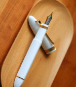 Moonman V60 Triangle Pen White Gold Clip Fountain Pen MV60-13E - Image 5