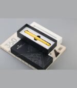 Moonman V60 Triangle Pen Yellow Gold Clip Fountain Pen MV60-11E - Image 2