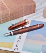 Moonman V60 Triangle Pen Transparent Brown Color Fountain Pen MV60-T02E - Image 3