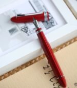 Moonman V60 Triangle Pen Red Silver Clip Fountain Pen MV60-04E - Image 3
