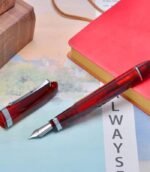 Moonman V60 Triangle Pen Transparent Purple Red Fountain Pen MV60-T01E - Image 3