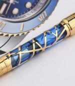 Moonman T6 Twilight Blue Gold Fountain Pen MT6-02E - Image 3