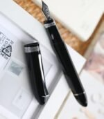 Moonman V60 Triangle Pen Black Silver Clip Fountain Pen MV60-02E - Image 2