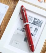 Moonman V60 Triangle Pen Red Silver Clip Fountain Pen MV60-04E - Image 2