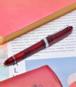 Moonman V60 Triangle Pen Transparent Purple Red Fountain Pen MV60-T01E - Image 4