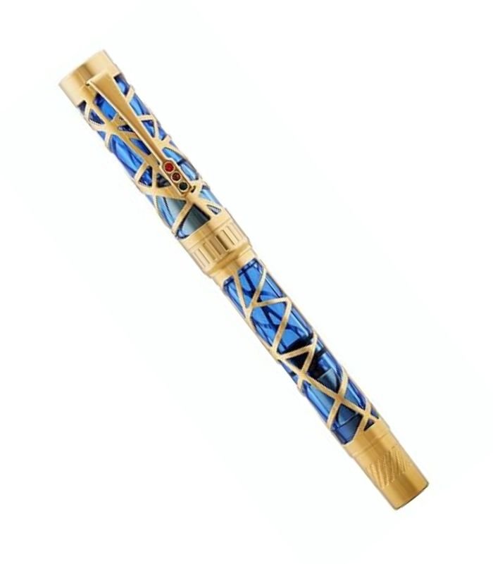 5 Moonman T6 Twilight Blue Gold Fountain Pen MT6-02E - Image 1