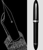 Moonman V60 Triangle Pen Black Silver Clip Fountain Pen MV60-02E