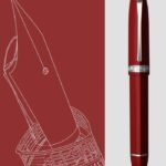 Moonman V60 Triangle Pen Red Silver Clip Fountain Pen MV60-04E