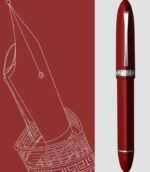 Moonman V60 Triangle Pen Red Silver Clip Fountain Pen MV60-04E