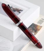 Moonman V60 Triangle Pen Transparent Purple Red Fountain Pen MV60-T01E - Image 5