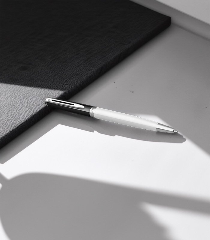 Untitled-1 Waterman Hemisphere Colour Blocking Black & White Ball Pen - Image 1