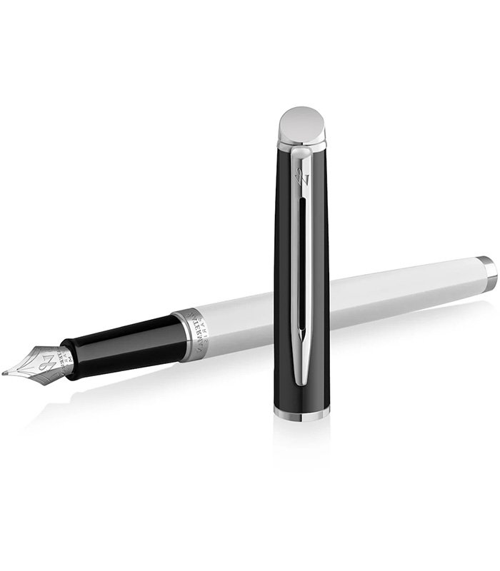 Untitled-11 Waterman Hemisphere Colour Blocking Black & White CT Fountain Pen - Image 1