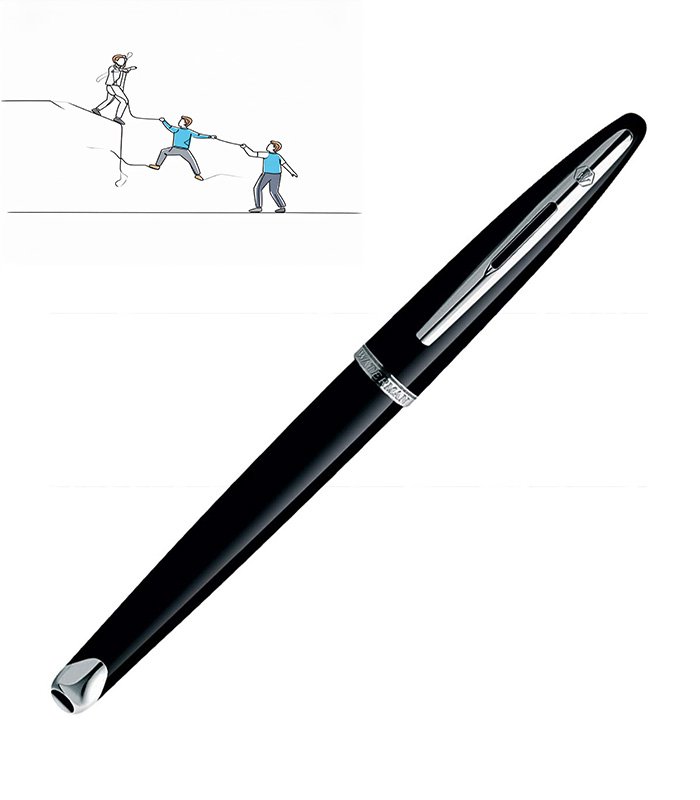 Untitled-2 Waterman Carene Sea Black CT Fountain Pen - Image 1