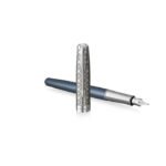 Parker Sonnet Metal & Blue Lacquer CT Fountain Pen