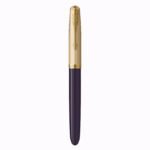 Parker 51 Deluxe Plum Gold Trim Fountain Pen