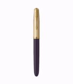 Parker 51 Deluxe Plum Gold Trim Fountain Pen