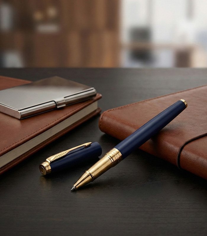 Untitled-5 Parker Aster Matte Blue GT Roller Ball Pen - Image 1