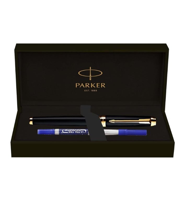Untitled design (1) Parker Ambient Lacque Black GT Ball Pen - Image 1