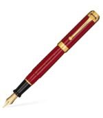 Aurora Talentum Resin Red Fountain Pen with Gold Trim - Image 4