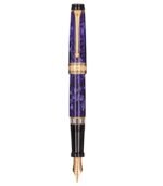 Aurora Optima Auroloide Purple Viola Fountain Pen with Rose Gold Trim